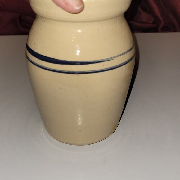 Vintage Ruth Poage Pottery Earthware Urn Butterchurn With Lid Handpaited - Picture 10 of 10